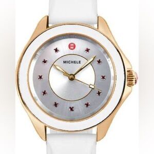 Michele Sport Watch (Silicone White Strap) (MWW27A000004/Cape)